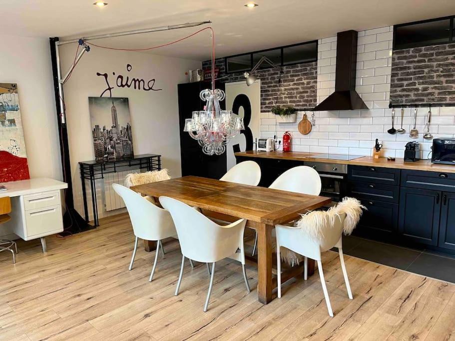 Rare ! Loft Atypique Centre-Ville Parking Jardin رانس المظهر الخارجي الصورة